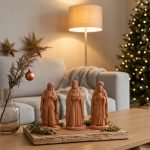 Re Magi in terracotta, Statuine Presepe in ceramica di Caltagirone fatti a mano