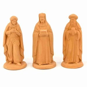 Re Magi in terracotta, Statuine Presepe in ceramica di Caltagirone fatti a mano