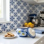 Biscottiera in ceramica siciliana di Caltagirone decorata a mano decoro ‘600 BLU