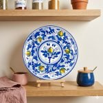 Piatto murale ornamentale Ø cm 20 decoro ‘600 BLU
