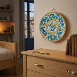 Piatto murale ornamentale Ø cm 25 decoro ‘600 GIALLO
