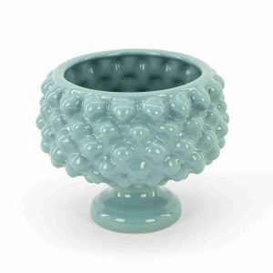 Mezza pigna in ceramica di Caltagirone colore Turchese