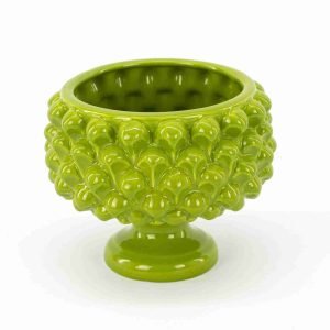 Mezza pigna in ceramica di Caltagirone colore Verde chiaro