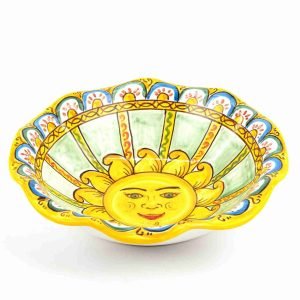 Centrotavola portadolci in Stile Carretto Siciliano con Sole