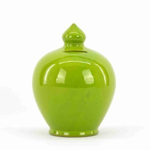 Salvadanaio tondo da rompere H cm 16 verde