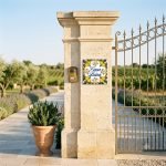 Targa in maiolica personalizzabile decoro Ficodindia e Limoni