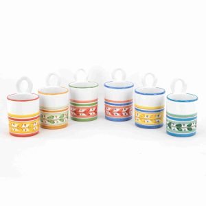 Colaposate con occhiello in ceramica H cm 15 decoro ACANTO