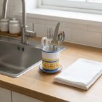 Colaposate con piattino in ceramica H cm 15 decoro ACANTO
