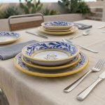 Posto tavola, set di 3 piatti in ceramica