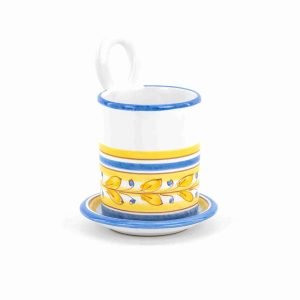 Colaposate con piattino in ceramica H cm 15 decoro ACANTO