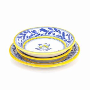 Posto tavola, set di 3 piatti in ceramica