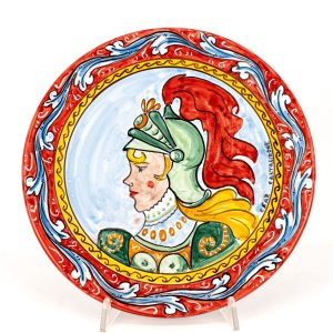 Piatto murale ornamentale serie Carretto Siciliano in Maiolica