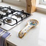 Poggiamestolo da cucina porta cucchiaio in Ceramica siciliana di Caltagirone