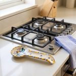 Poggiamestolo da cucina porta cucchiaio in Ceramica siciliana di Caltagirone