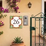 Numero Civico in Maiolica Siciliana decorato a mano Ficodindia